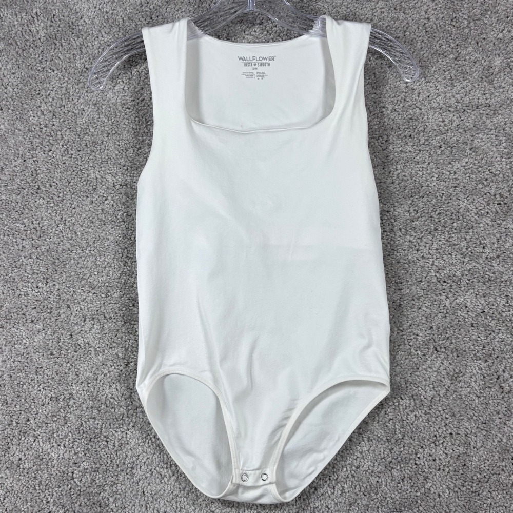 Wallflower Insta Smooth White Bodysuit Women Sz S/M‎ Sleeveless (READ)
